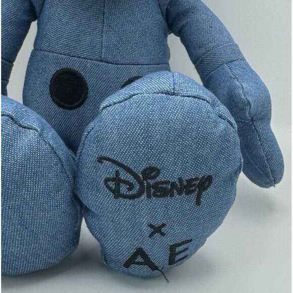 Mickey Mouse Disney X AE American Eagle Blue Denim Special Edition Plush 13" - Picture 4 of 11